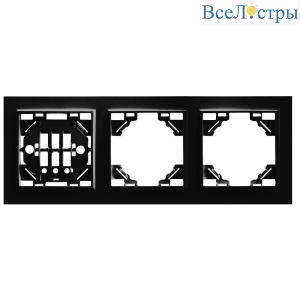 Рамка 3-постовая Stekker Эрна черный PFR00-9003-03 39484