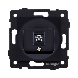 Розетка телефонная RJ11, черный Kollinger REA-009BK для Aspekt, Eleganz, Reflex