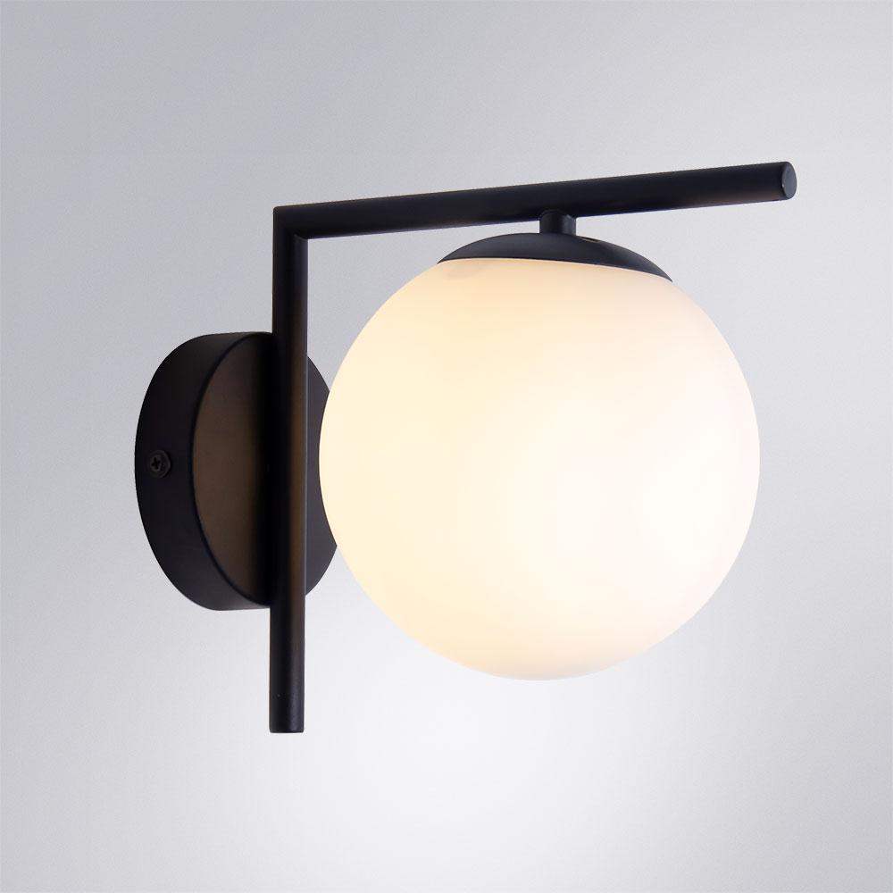 бра arte lamp bolla-unica a1924ap-1bk