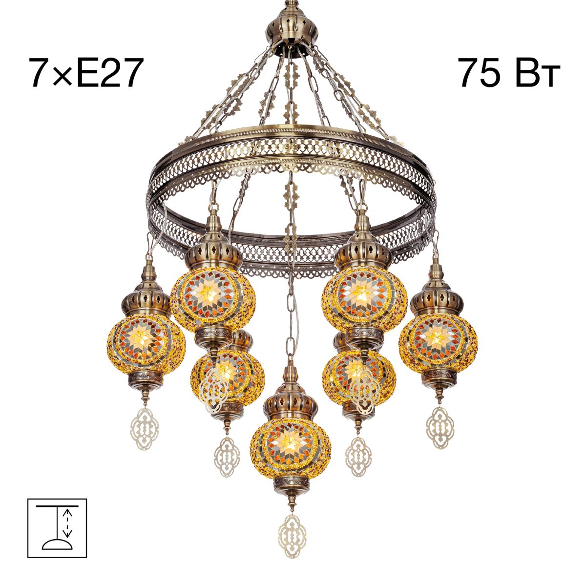подвесная люстра citilux каир cl419165