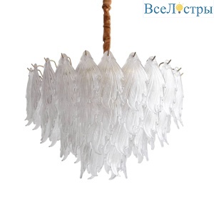 Подвесная люстра Delight Collection Crystal leaf 6489P/D800 gold/clear