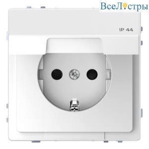 Розетка Schneider Electric Merten D-Life 16A с/з и крышкой MTN2314-6035
