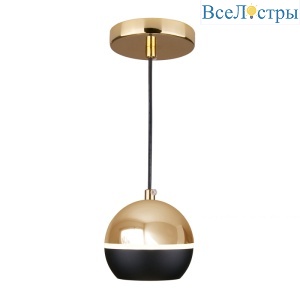 Подвесной светодиодный светильник Elektrostandard DLS023 9W 4200K черный/золото 4690389149146