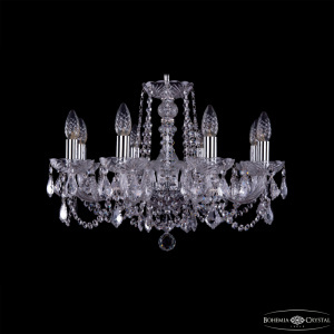 Подвесная люстра Bohemia Ivele Crystal 1402/8/195 Ni Leafs