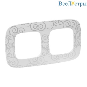Рамка 2-постовая Legrand Valena Allure Нарцисс хром 754342