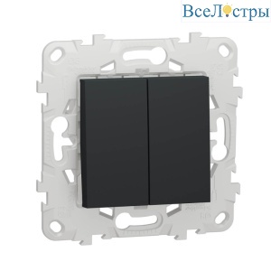 Переключатель двухклавишный перекрестный Schneider Electric Unica New NU521554