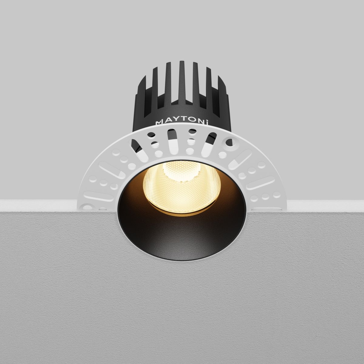 встраиваемый светильник maytoni dip dl121-15w-2.7k-trs-b