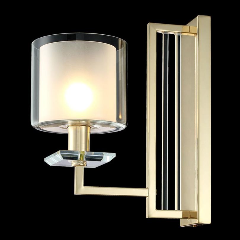 бра crystal lux nicolas ap1 gold/white