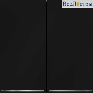 Выключатель встраиваемый Voltum S70 двухклавишный с подсветкой 10А, (черный матовый) VLS020208