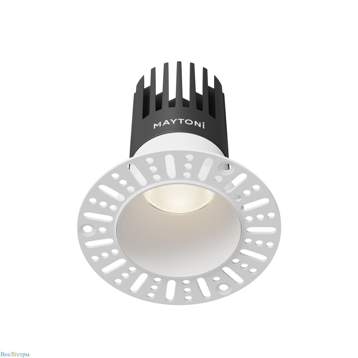 встраиваемый светильник maytoni dip dl122-15w-4k-trs-w