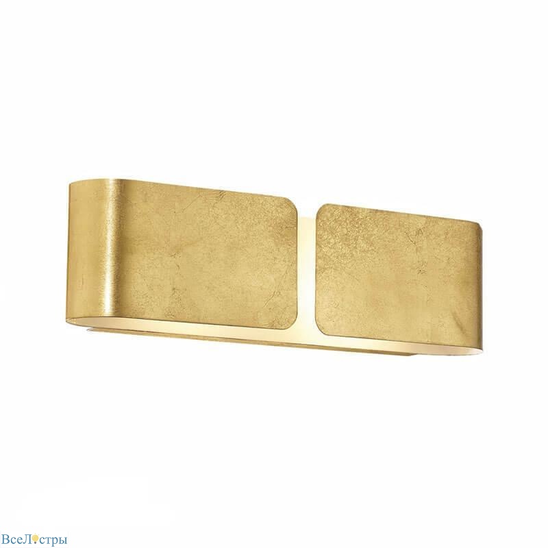 настенный светильник ideal lux clip ap2 mini oro 091129