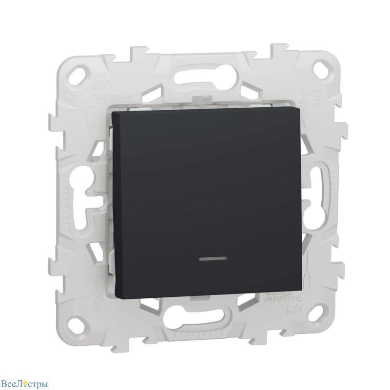 выключатель одноклавишный schneider electric unica new nu520154n