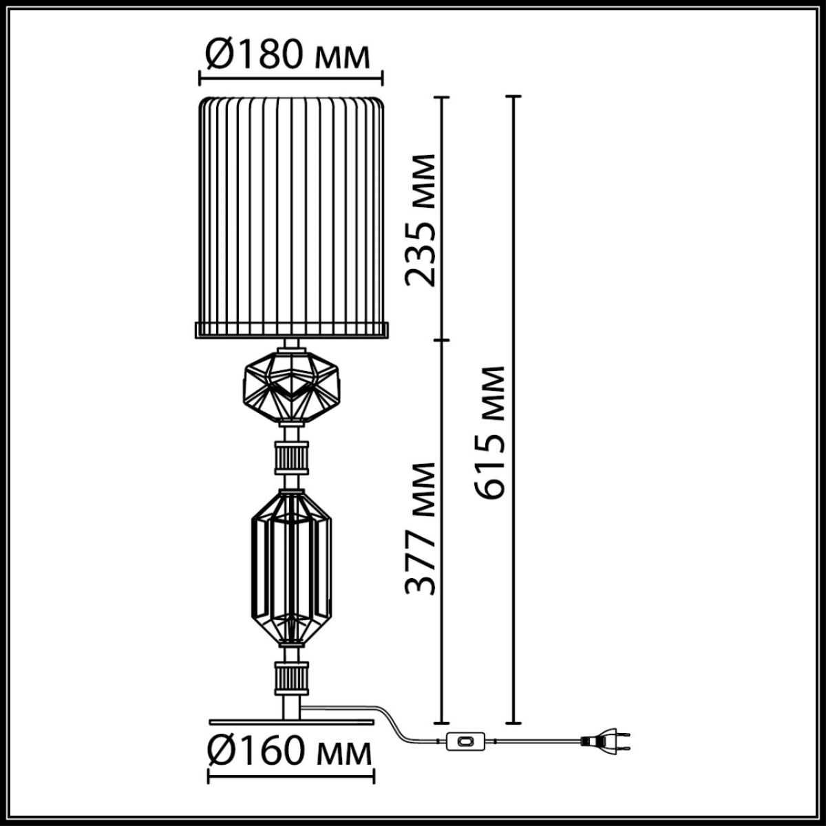 настольная лампа odeon light modern terra 5414/1t