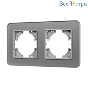 Рамка на 2 поста стеклянная Arlight FRM-OMALI-SFGS-2-GR 049710
