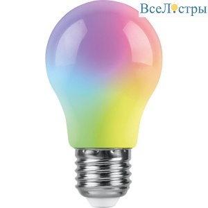 Лампа светодиодная Feron E27 3W RGB матовая LB-375 38118
