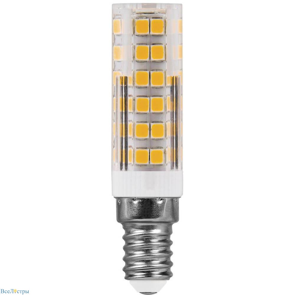 лампа светодиодная feron e14 7w 6400k прозрачная lb-433 25986