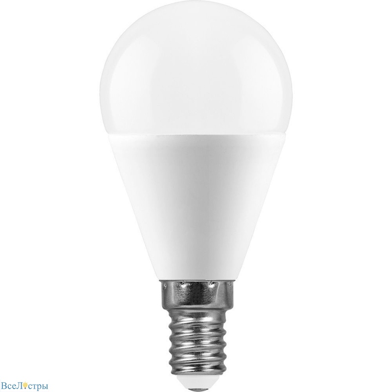 лампа светодиодная feron lb-950 шар e14 13w 6400k 38103