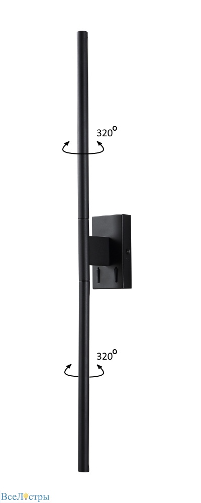 подсветка для зеркал crystal lux largo ap12w black