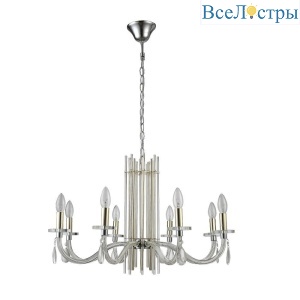 Подвесная люстра Crystal Lux AURELIO SP8 GOLD+CHROME/TRANSPARENT
