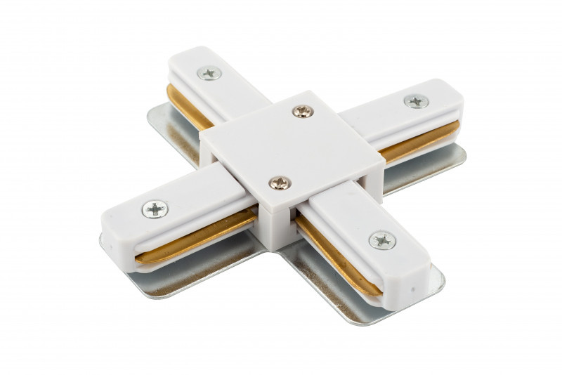 коннектор х-образный denkirs dk track white tr1104-wh