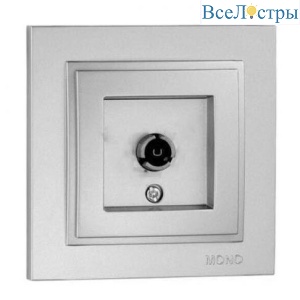 Розетка TV концевая Mono Electric Despina экран серебро 102-212105-138