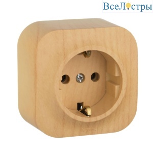 Розетка 2К+З Legrand Quteo 16A 250V с/з дерево 782271