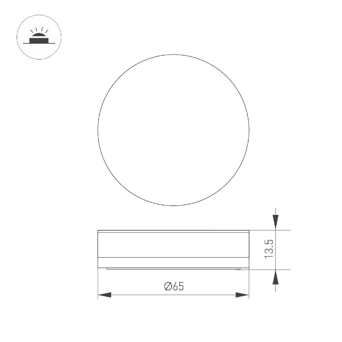 накладка arlight art-deck-cap-roll-r65 (sl, steel) 045347
