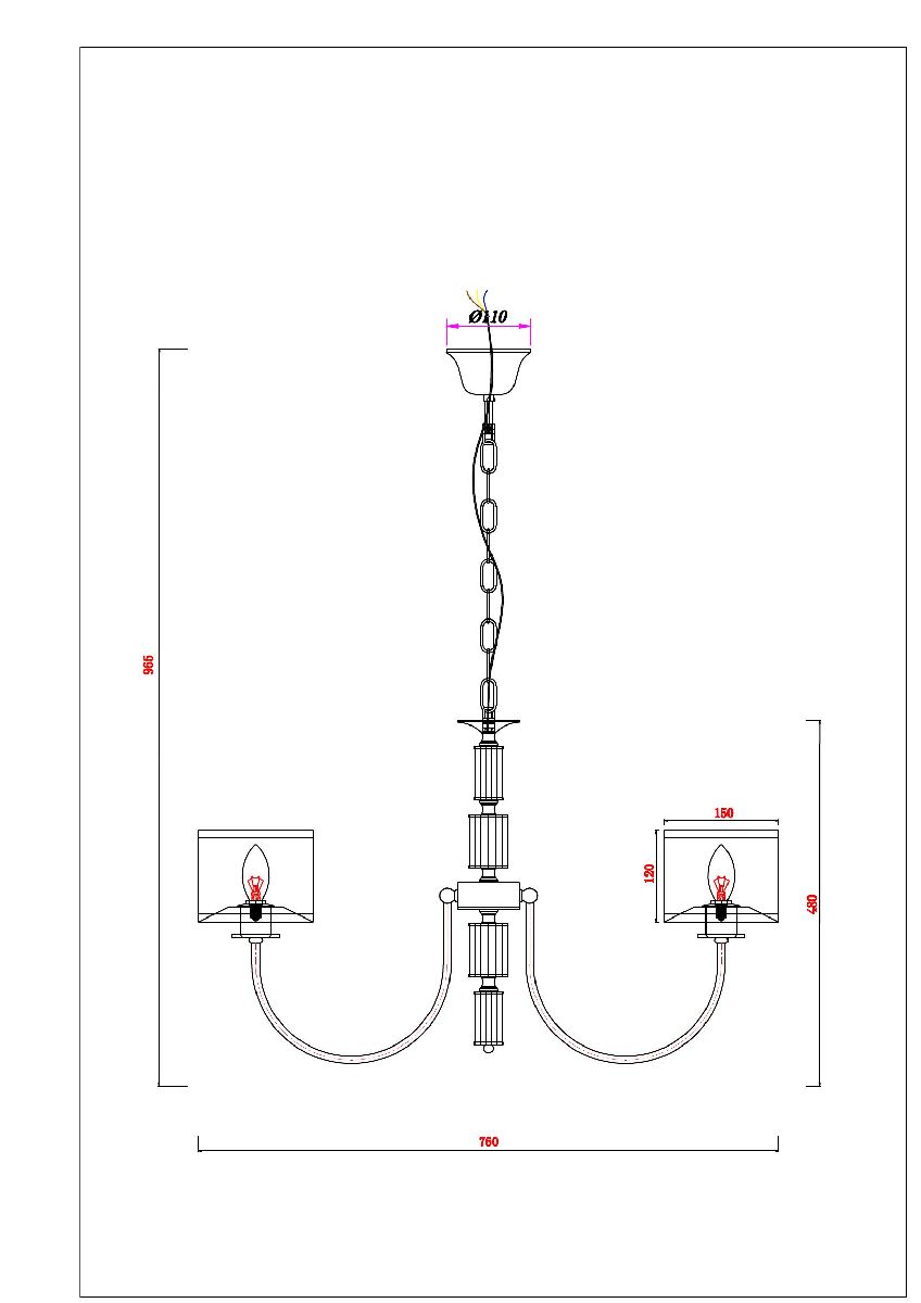 подвесная люстра arte lamp attore a4092lm-5cc