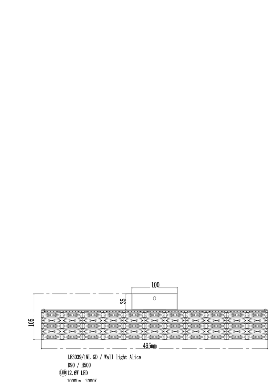 бра alice le3039/1wl gd