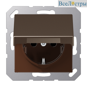 Розетка Schuko с крышкой и шторками Jung A1520BFKIKLMO