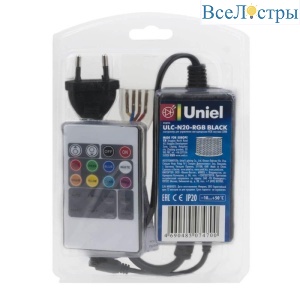 Контроллер для светодиодных RGB лент (10800) Uniel ULC-N20-RGB Black