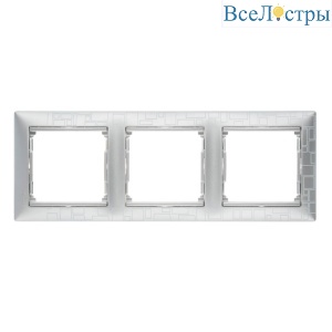 Рамка 3-постовая Legrand Valena алюминий модерн 770343
