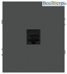Розетка Эра Arktik 16-3107-06 информационная RJ45 графит Б0070479