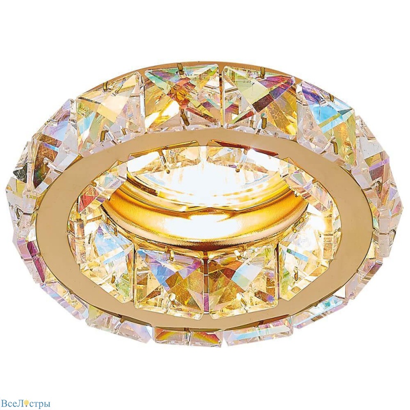 встраиваемый светильник ambrella light crystal k112 pr/g