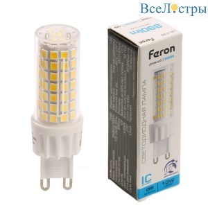 Лампа светодиодная диммируемая Feron LB-438 G9 10W 6400K 51743