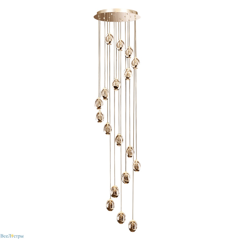 каскадная люстра delight collection terrene md13003023-18a gold