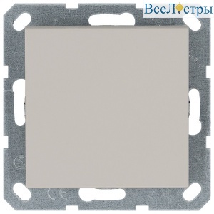 Выключатель одноклавишный перекрестный 10A 250V с накладкой, цвет Тауп Jasmart G3013T