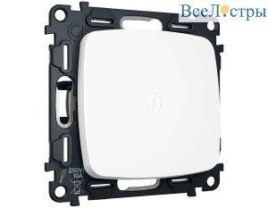 Комплект механизма 1-кл выключателя с самовозвратом с подсветкой 5600K OMEGA Белый матовый QUANT Ambrella Volt MO122055 (OP1220, VM113, G14W)