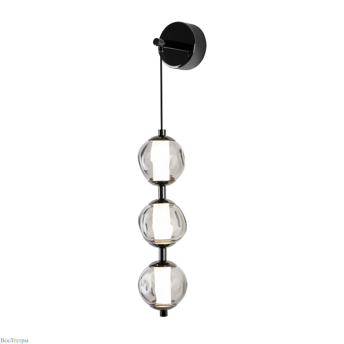 бра delight collection ob2437 pearl black/smoke