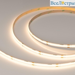 Светодиодная лента Arlight 8W/m 480LED/m CSPSMD теплый белый 5M COB-X480-8mm 24V Warm2700 039060