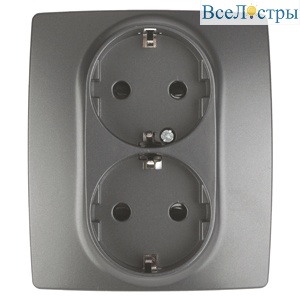 Розетка 2P+E Schuko со шторками Эра 12-2104-12 Б0019331