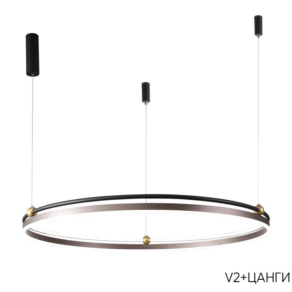 подвесной светодиодный светильник crystal lux fernando sp88w led coffee/black