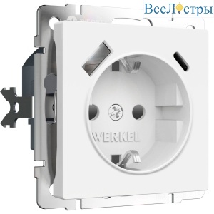 Розетка с/з со шторками и USB тип A+C Werkel W1171761 4690389213267 a069613
