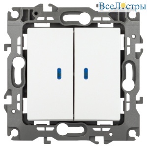 Выключатель двухклавишный Эра 12-1105-01М Б0065702