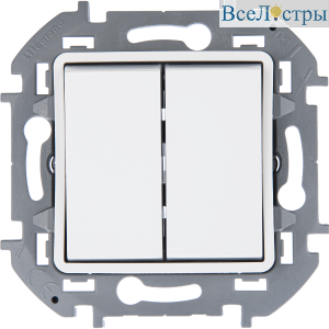Переключатель двухклавишный Legrand Inspiria 673665