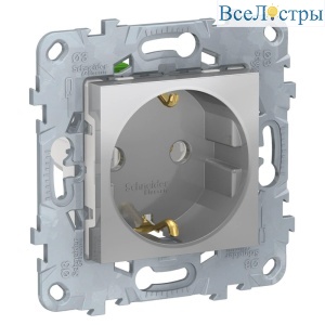 Розетка Schneider Electric Unica New с/з без шторок NU505630
