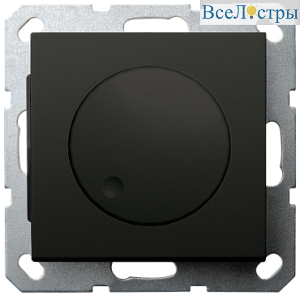 Диммер LED в комплекте с накладкой 30-400W 230V 50Hz с возможностью подключения спутника черный матовый (soft touch) G4012PB