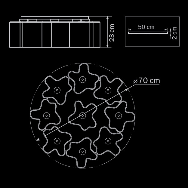 потолочная люстра lightstar nubi 802090