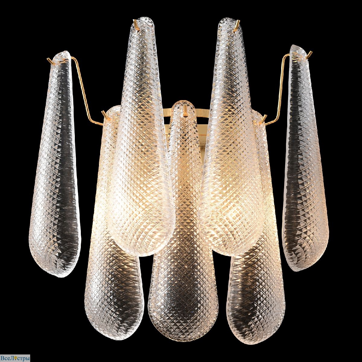 настенный светильник crystal lux fontain ap2 gold