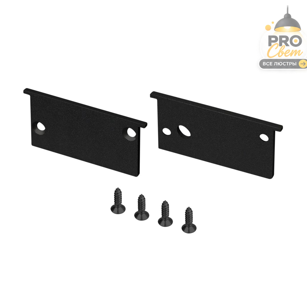 комплект заглушек arlight sl-bevel-w32-f black (алюминий) 063943